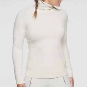 Athleta Cream Turtleneck Sweater